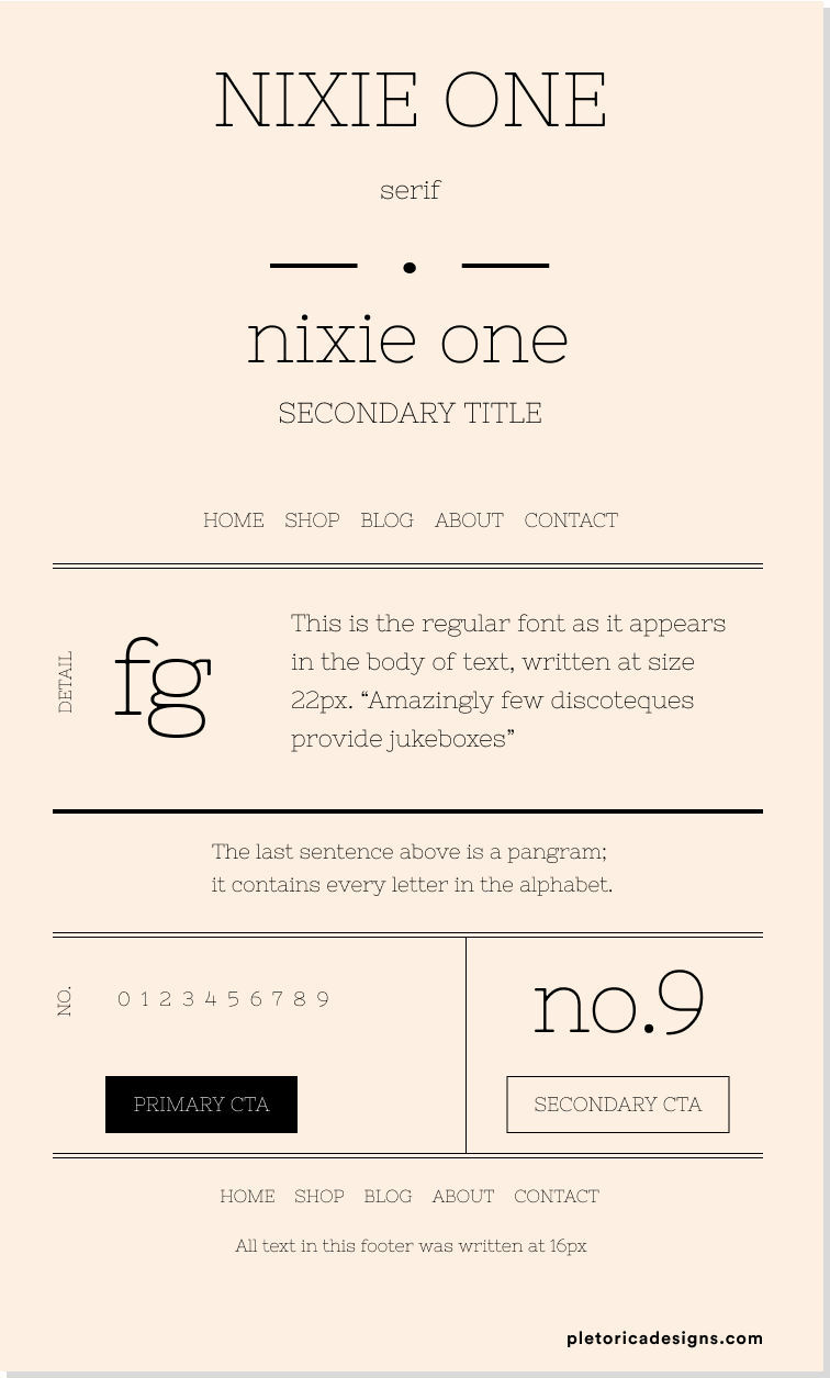 Nixie One Let's Type by PLETÓRICA Design Studio